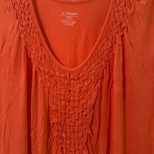 Lane Bryant Vibrant Orange Blouse